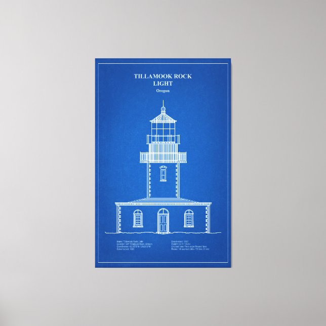 Tillamook Rock Lighthouse - Oregon - AD Leinwanddruck (Vorderseite)