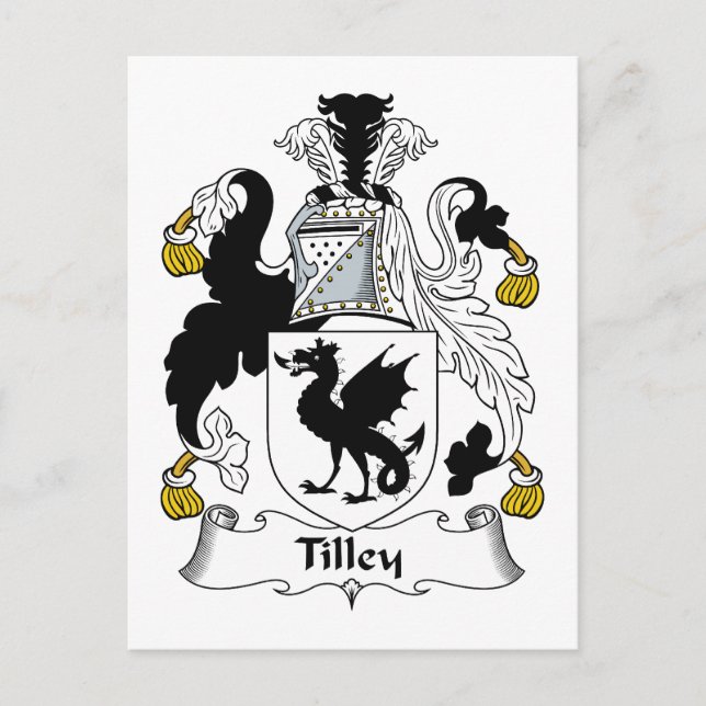 Tilley Familienwappen Postkarte (Vorderseite)