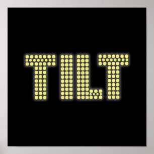 TILT Pinball Poster #7 Minimalistisches Design