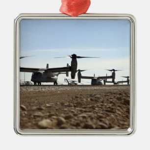 Tiltrotor Flugzeuge des Osprey V-22 Silbernes Ornament