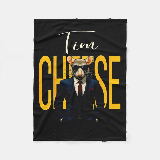 Tim Cheese - Funny Secret Agent Mouse Brainrot Kid Fleecedecke (Vorderseite)