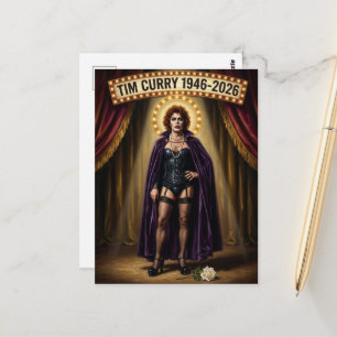 Tim Curry 1946-2026 Gedenk-Fan-Art Postkarte