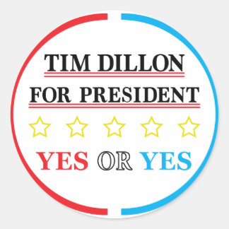 Tim Dillon, Präsident des Schlüsselanhängers für d Runder Aufkleber