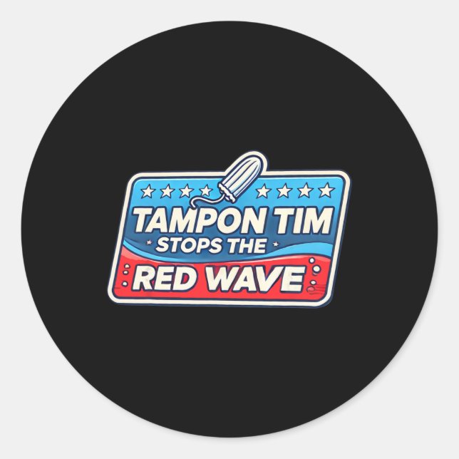 Tim Governor Tim Walz Funny Political Runder Aufkleber (Vorderseite)