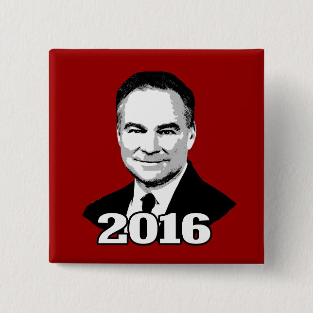 Tim Kaine 2016 Button (Vorderseite)