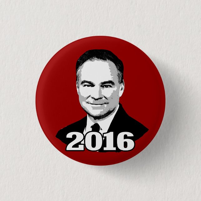 Tim Kaine 2016 Button (Vorderseite)