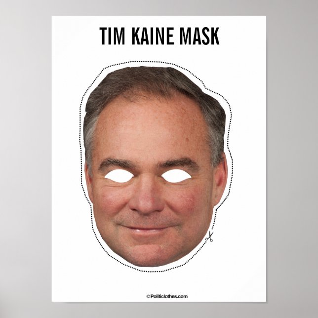 Tim Kaine Mask Cutout Poster (Vorne)