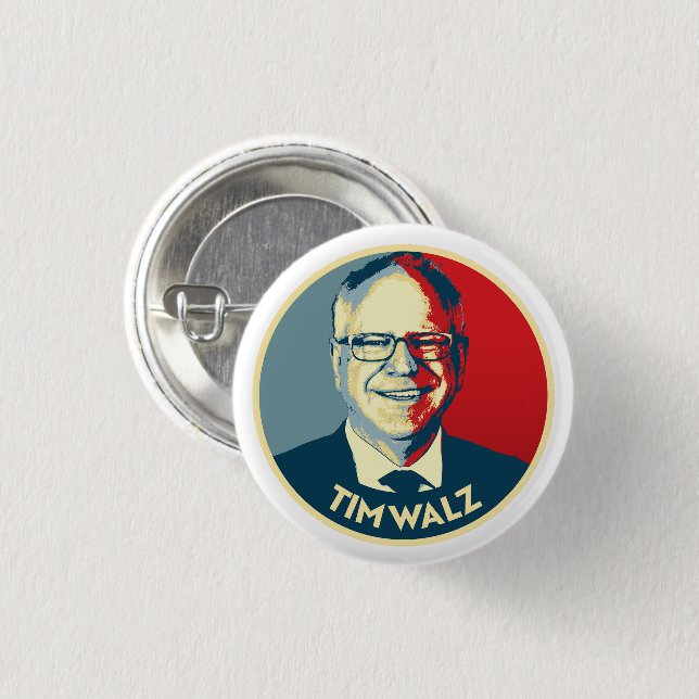Tim Walz Button (Vorne & Hinten)