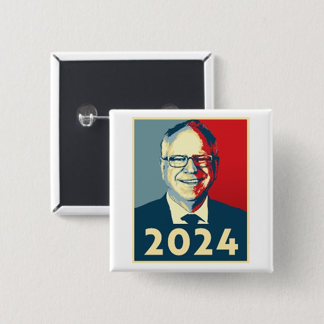 Tim Walz Button (Vorne & Hinten)