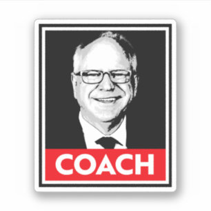 Tim Walz COACH Aufkleber
