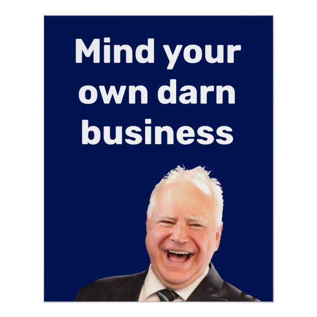 Tim Walz für sich Poster (Vorderseite)