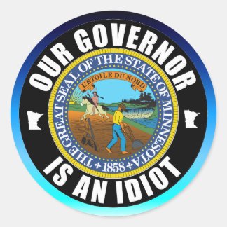 Tim Walz ist ein Idiot Runder Aufkleber