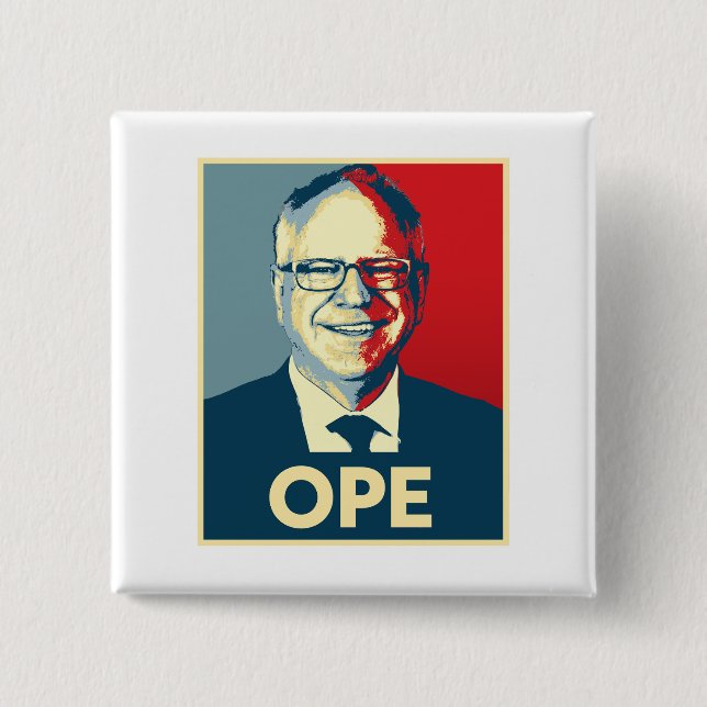 Tim Walz OPE Button (Vorderseite)
