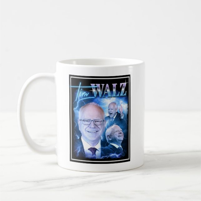 Tim Walz Retro 90er Kaffeetasse (Links)
