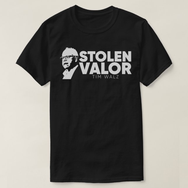 Tim Walz Stolen Valor 1 T-Shirt (Design vorne)