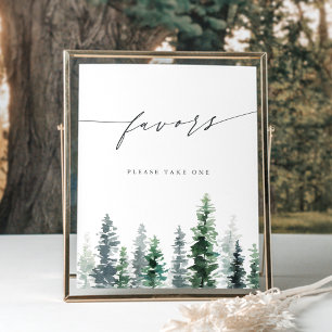 Timber Grove Pine Forest Geschenke Schild