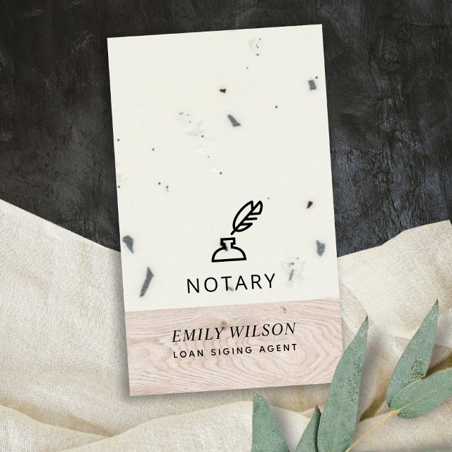 TIMBER HOLZ GLAZIERT SPEKKELFEATHER NIB NOTARY VISITENKARTE (Von Creator hochgeladen)