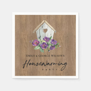 TIMBER HOLZFLORALLE BIRD HOUSE HOUSEWARMING PARTY SERVIETTE