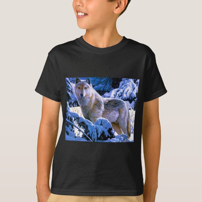 Timber Wolf Kunstgeschenke T-Shirt (Vorderseite)