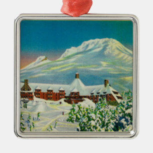 Timberline-Häuschen im Winter an Mt.-Haube Ornament Aus Metall