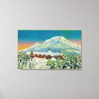 Timberline Lodge im Winter am Berg Hood