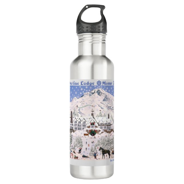 Timberline Lodge ~ Mount Hood Pillow Edelstahlflasche (Vorderseite)