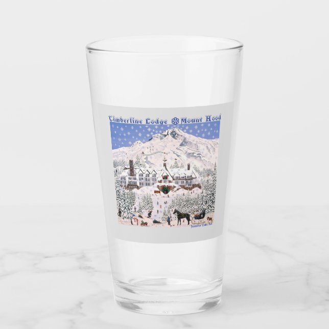 Timberline Lodge ~ Mount Hood Pillow Glas (Vorderseite)