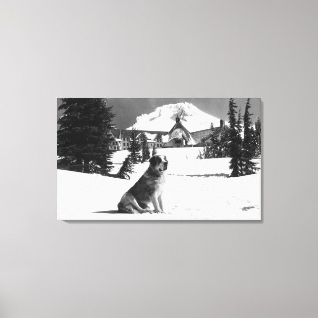 Timberline Lodge und "Lady" die Besitzerin Leinwanddruck (Vorderseite)