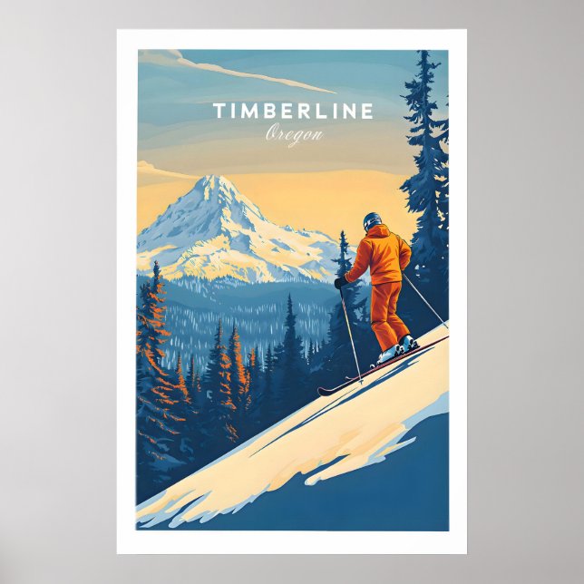 Timberline Print Oregon Ski Poster 1 (Vorne)
