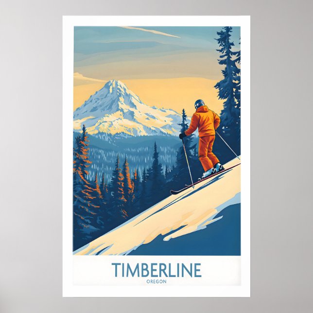 Timberline-Wandkunst-Skiplakat 1 Poster (Vorne)