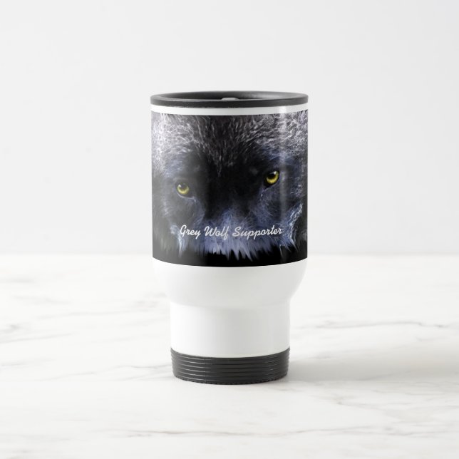 TIMBF WOLF SUPPORTER Wolf Eyes Wildlife Gift Mug (Centre)