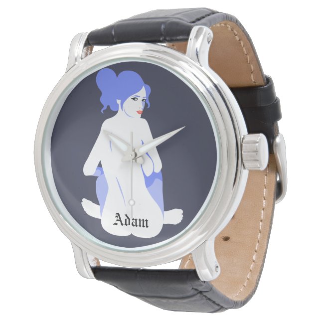 "Timbre à cambriolage" personnalisé Montre pour ho (Incliné)