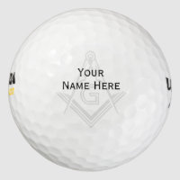Timbre de balle de golf maçonnique personnalisé | 