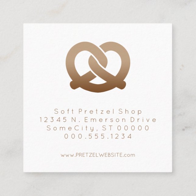 timbre de fidélité de bretzels mous (Dos)