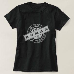 Timbre de T-shirt - Je suis humain - J'ai le coeur