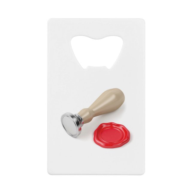 Timbre personnel et sceau de cire rouge (Devant)