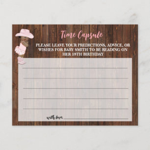 Time Capsul Advice for Baby Cowgirl Shower Card Flyer