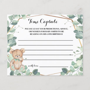 Time Capsule Advice Baby Shower Bear Greenerity Ca Flyer