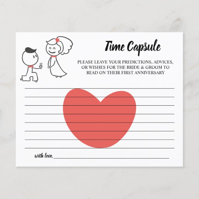 Time Capsule Advice for Couple Bridal Shower card Flyer (Vorne)