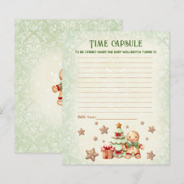 Time capsule Carte Baby shower de Noël Jeu