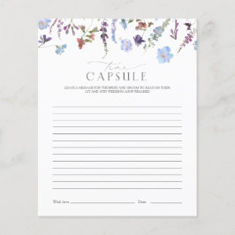 Time Capsule Dusty Blue Wildflower Shower Game