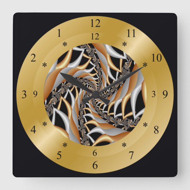 Time Clock Wormhole Safe/Dangerous?? Quadratische Wanduhr (Vorderseite)