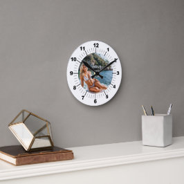 TIME! ⏰ Custom Wall Clock – Add Your Design Runde Wanduhr