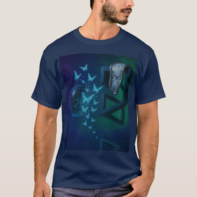 Time Escape – Surreal Art T-Shirt (Vorderseite)