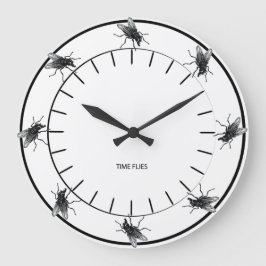 Time Flies Große Wanduhr