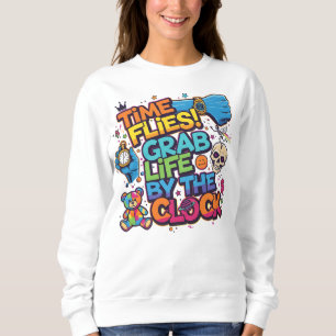 Time Flies Motivations-Sweatshirt – Ergreife das L Sweatshirt