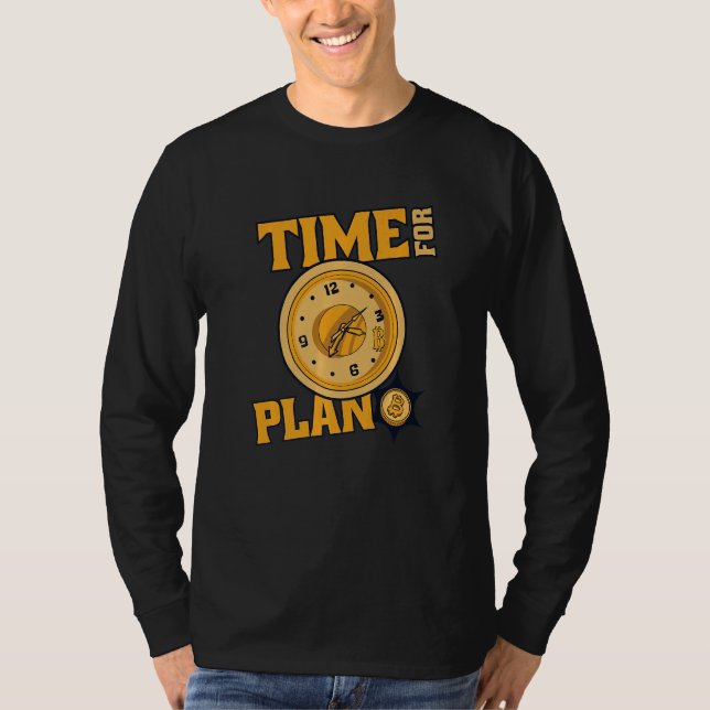 Time For Plan Bitcoin Cryptocurrency Blockchain Bi T-Shirt (Vorderseite)