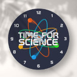 TIME FOR SCIENCE GROßE WANDUHR<br><div class="desc">TIME FOR SCIENCE CLOCK. Cool,  trendy and fun science inspirred clock designed as a gift for all scientists,  science teachers,  science students,  in short any science geek in your life (and that includes you)! Designed by Science Geekness © at http://www.zazzle.com/sciencegeekness*</div>