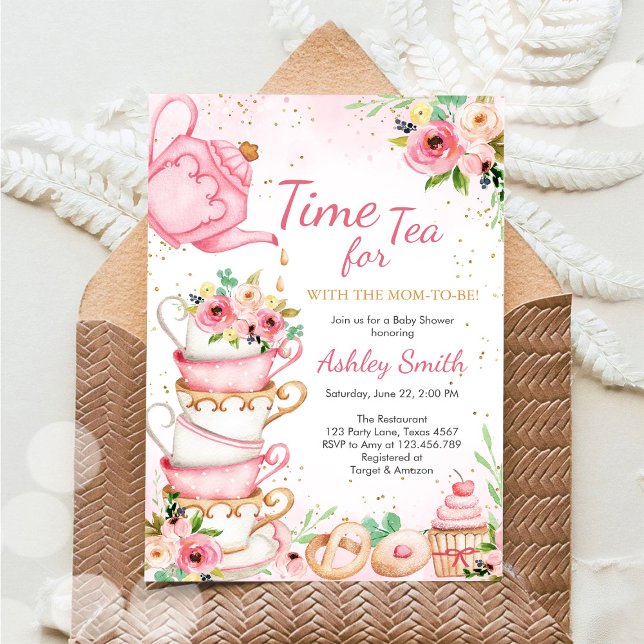 Time for Tea Birthday Party Invitation (Créateur téléchargé)