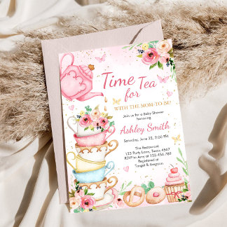 Time for Tea Birthday Party Invitation Einladung